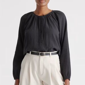 Z Supply Buttoned Long Sleeve Top